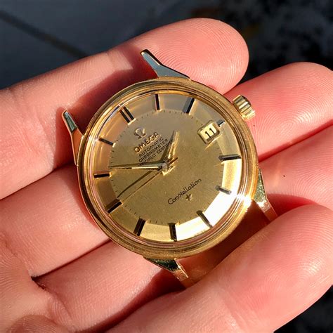 omega watches 18k-gold|vintage omega constellation 18k gold.